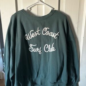 H&M Green West Coast Surf Club Sweatshirt
